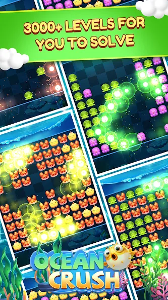 Ocean Crush-Matching Games [MOD: безлимитные ходы и бустеры] Screenshot 2