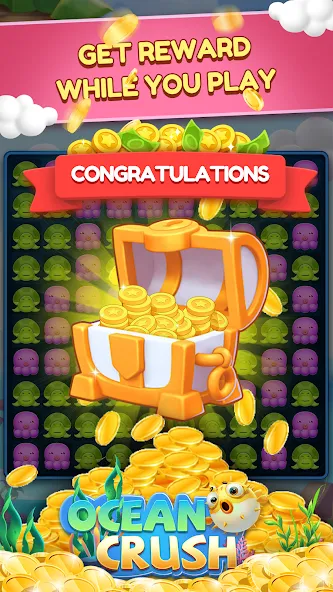 Ocean Crush-Matching Games [MOD: безлимитные ходы и бустеры] Screenshot 3