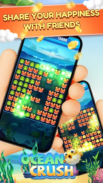 Ocean Crush-Matching Games [MOD: безлимитные ходы и бустеры] Screenshot 4