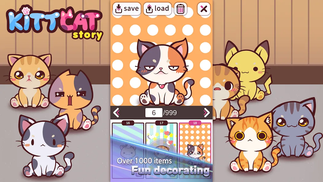 KittCat Story : Cat Maker [MOD: безлимитные монеты и все предметы] Screenshot 4