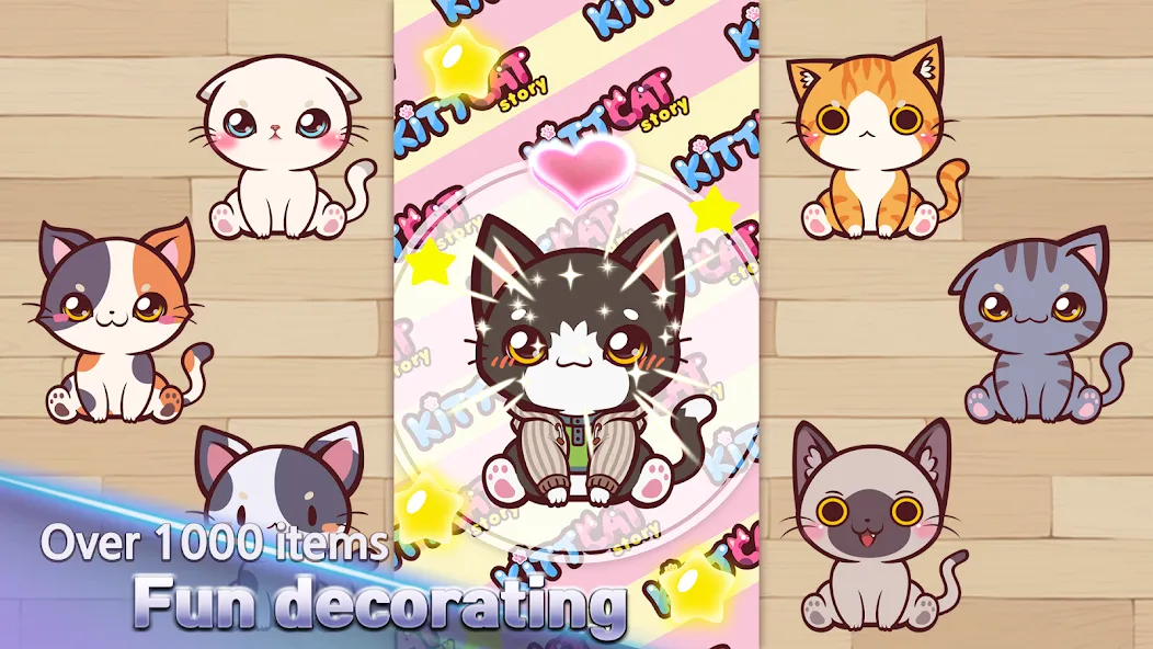 KittCat Story : Cat Maker [MOD: безлимитные монеты и все предметы] Screenshot 5