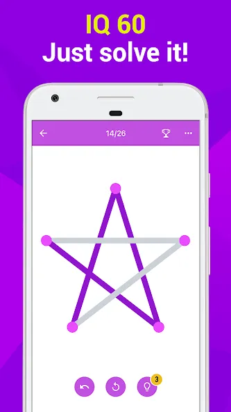 1LINE –One Line with One Touch [MOD: без рекламы и все уровни открыты] Screenshot 1