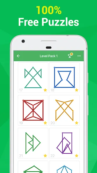 1LINE –One Line with One Touch [MOD: без рекламы и все уровни открыты] Screenshot 3