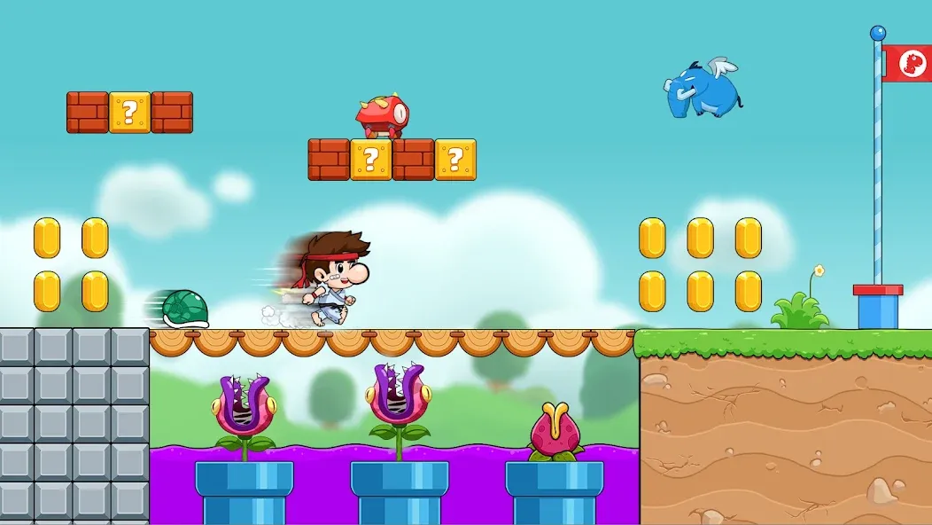 Bean's World Super: Run Games [MOD: без рекламы и все уровни] Screenshot 4