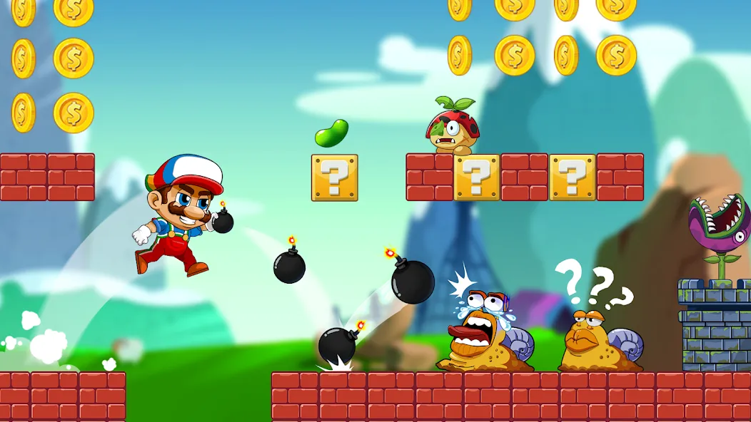 Super Bean Bros: Running Games [MOD: безлимитные монеты и все уровни] Screenshot 1