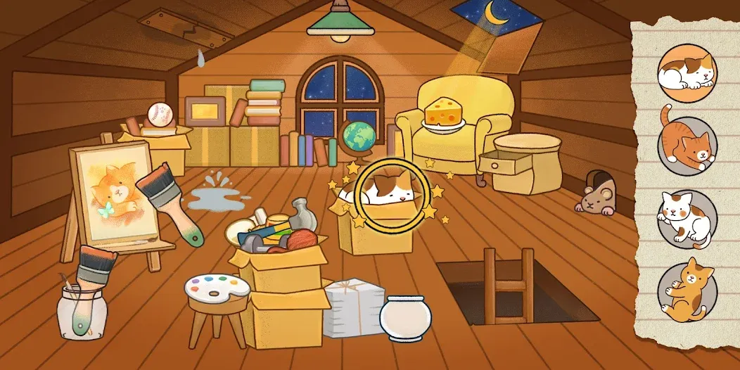 Find Hidden Cats—Detective Mio [MOD: все коты легко находятся] Screenshot 1
