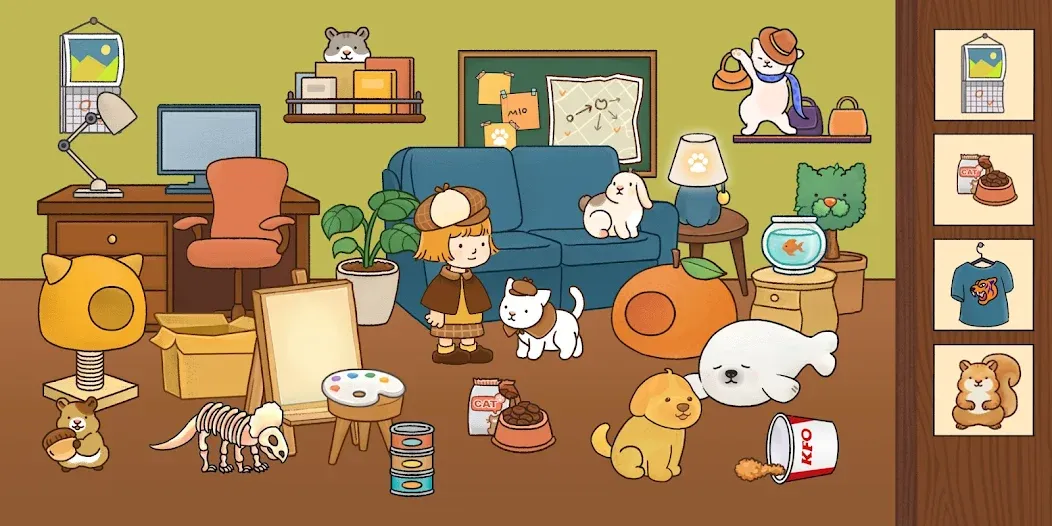 Find Hidden Cats—Detective Mio [MOD: все коты легко находятся] Screenshot 5