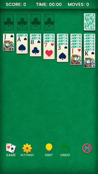 Klondike Solitaire [MOD: безлимитные подсказки и отмены ходов] Screenshot 1