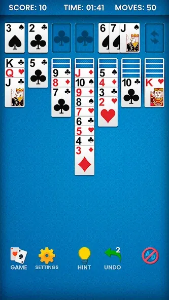 Klondike Solitaire [MOD: безлимитные подсказки и отмены ходов] Screenshot 2