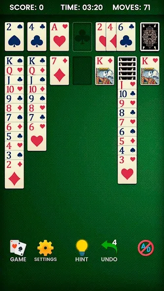 Klondike Solitaire [MOD: безлимитные подсказки и отмены ходов] Screenshot 4