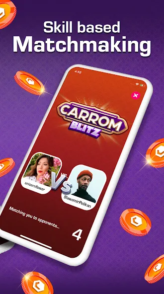 Carrom Blitz: Win Rewards [MOD: безлимитные награды и монеты] Screenshot 2