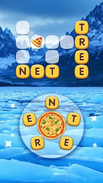 Word Pizza - Word Games [MOD: безлимитные подсказки и монеты] Screenshot 2