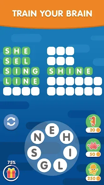 Word Search Sea: Word Puzzle [MOD: безлимитные подсказки и открыты уровни] Screenshot 5