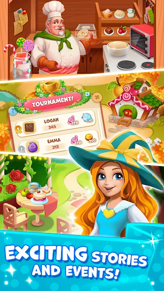 Candy Valley - Match 3 Puzzle [MOD: безлимитные монеты и жизни] Screenshot 2