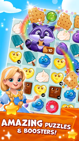 Candy Valley - Match 3 Puzzle [MOD: безлимитные монеты и жизни] Screenshot 3