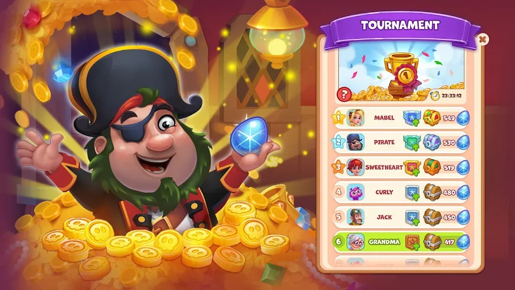 Pirate Treasures: Jewel &amp; Gems [MOD: безлимитные монеты и жизни] Screenshot 2