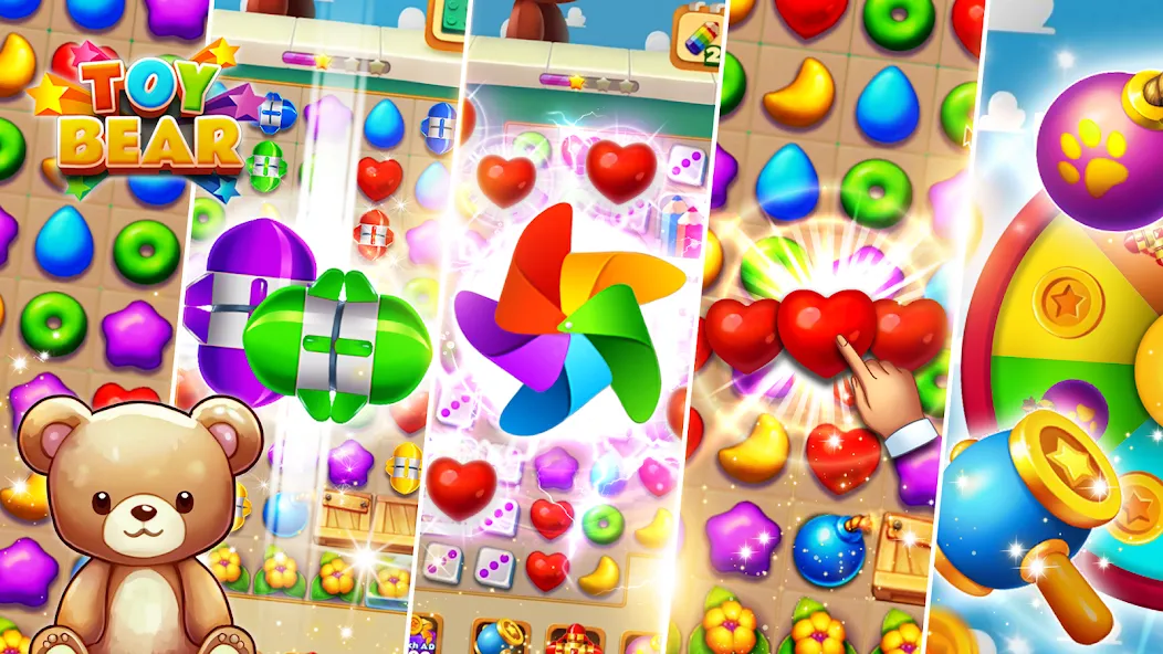 Toy Bear Sweet POP: Match 3 [MOD: много монет и жизней] Screenshot 4