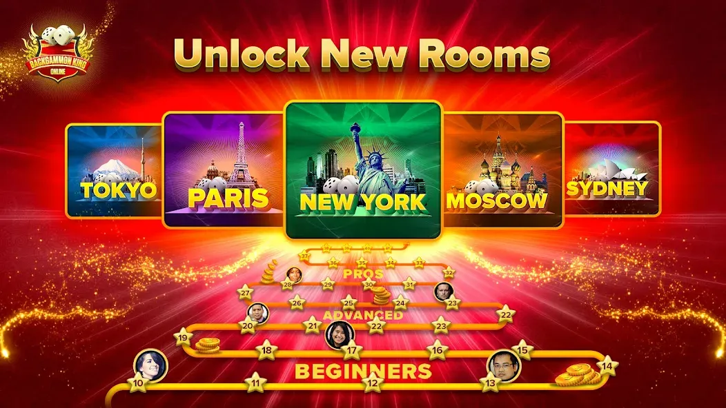 Backgammon King Online [MOD: безлимитные монеты и премиум открыт] Screenshot 4