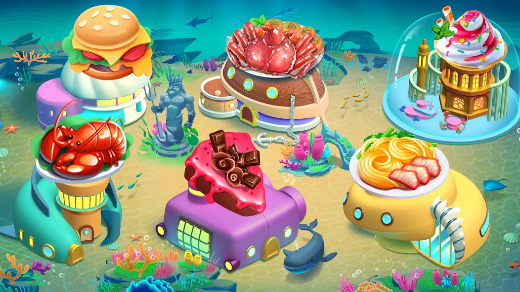 Cooking Aquarium - A Star Chef [MOD: много денег и алмазов] Screenshot 1
