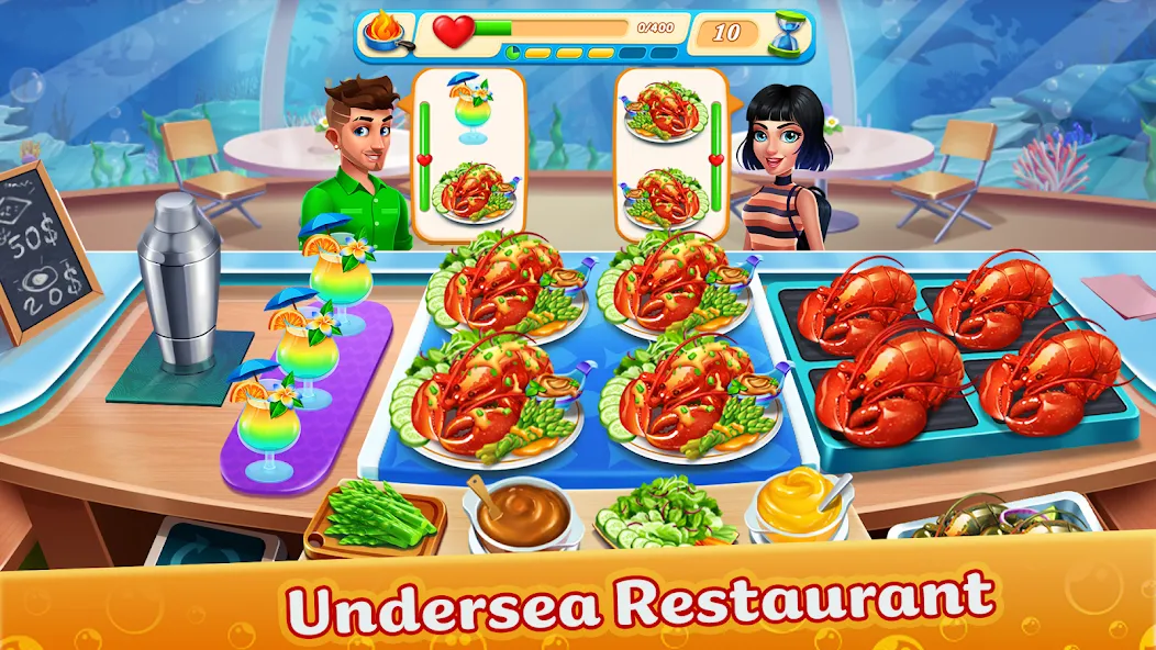 Cooking Aquarium - A Star Chef [MOD: много денег и алмазов] Screenshot 2