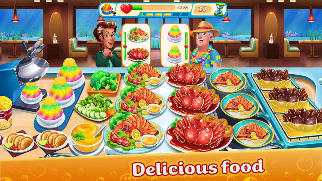 Cooking Aquarium - A Star Chef [MOD: много денег и алмазов] Screenshot 3