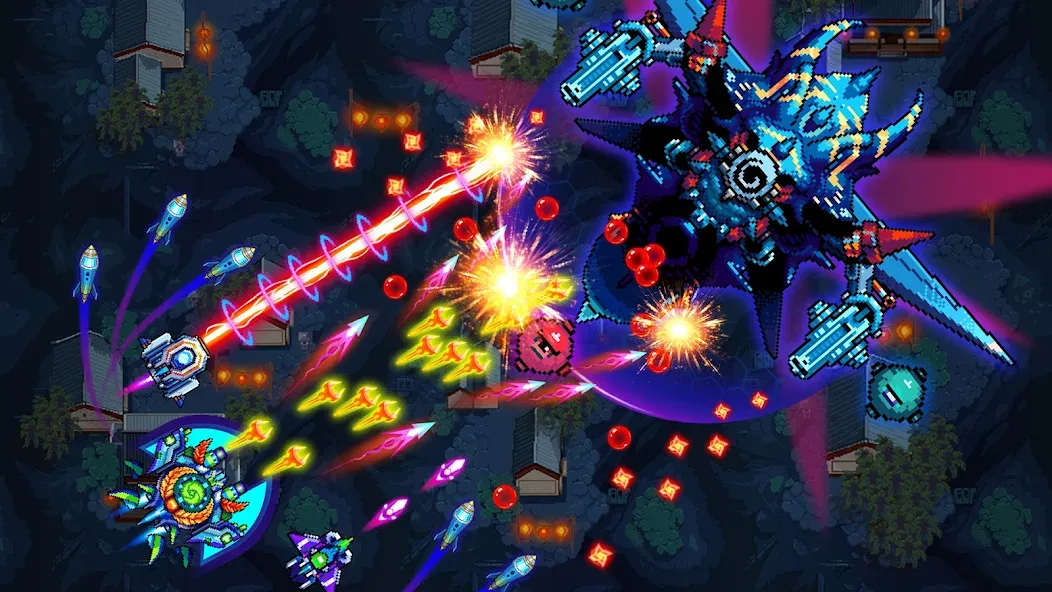 Galaxiga Arcade Shooting Game [MOD: безлимитные монеты и все корабли] Screenshot 4
