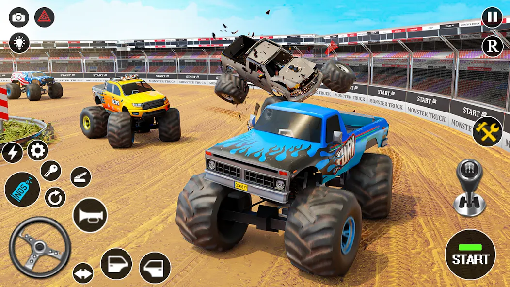 Fearless US Monster Truck Game [MOD: безлимитные деньги и все машины] Screenshot 1