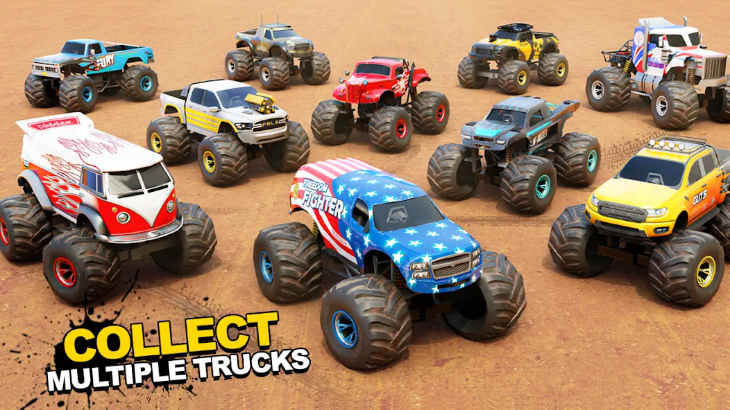 Fearless US Monster Truck Game [MOD: безлимитные деньги и все машины] Screenshot 2