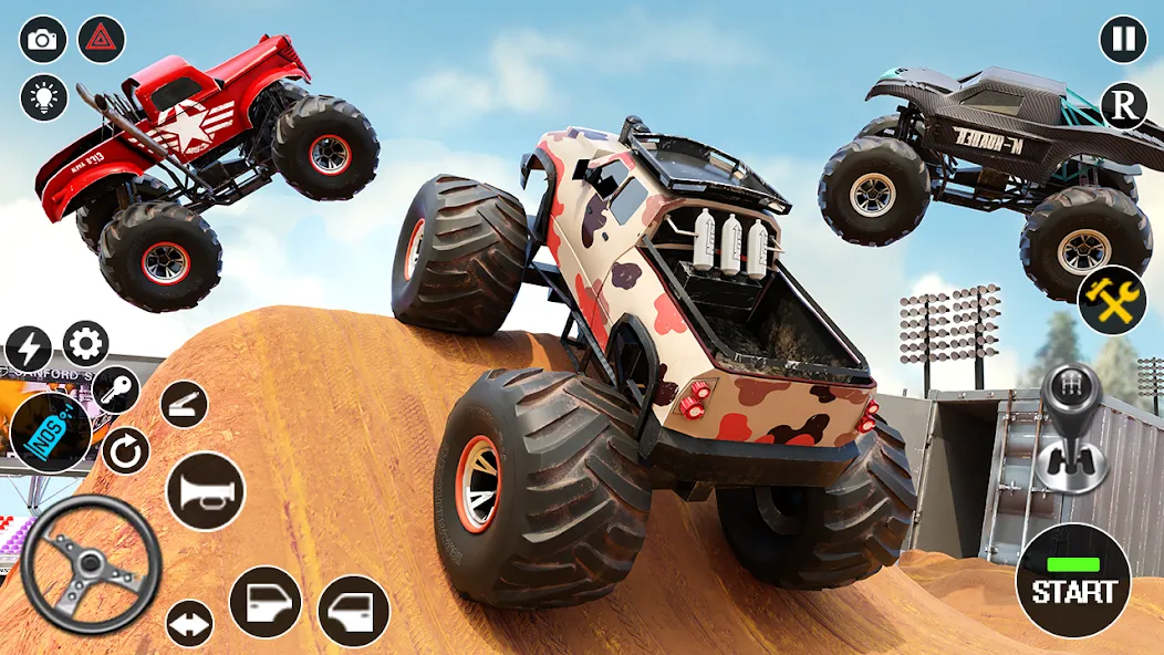 Fearless US Monster Truck Game [MOD: безлимитные деньги и все машины] Screenshot 3