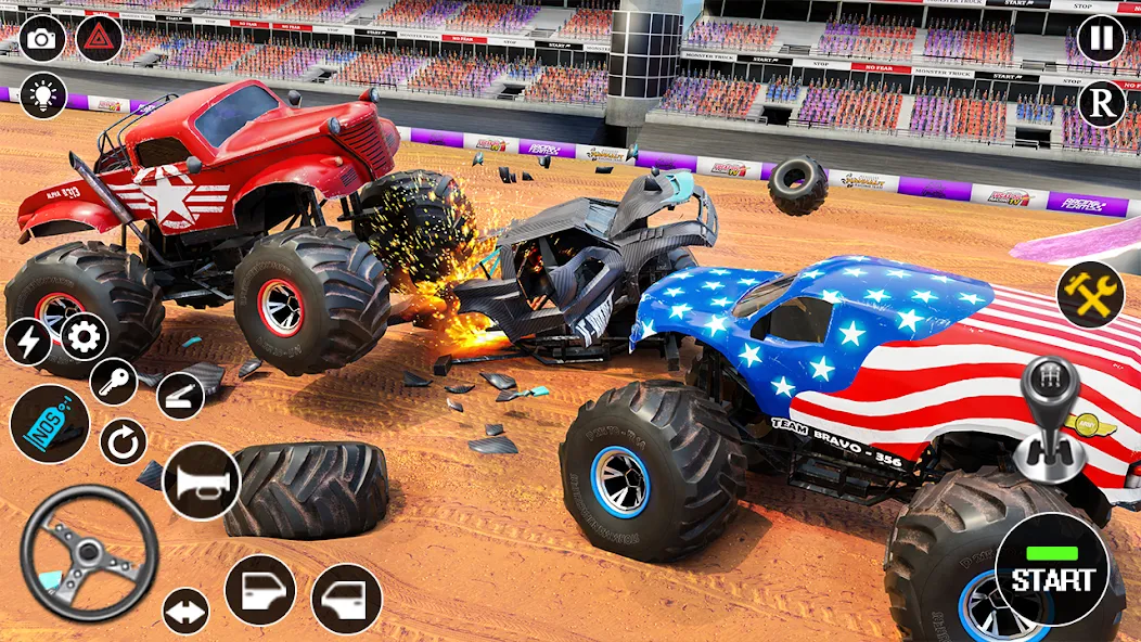 Fearless US Monster Truck Game [MOD: безлимитные деньги и все машины] Screenshot 4