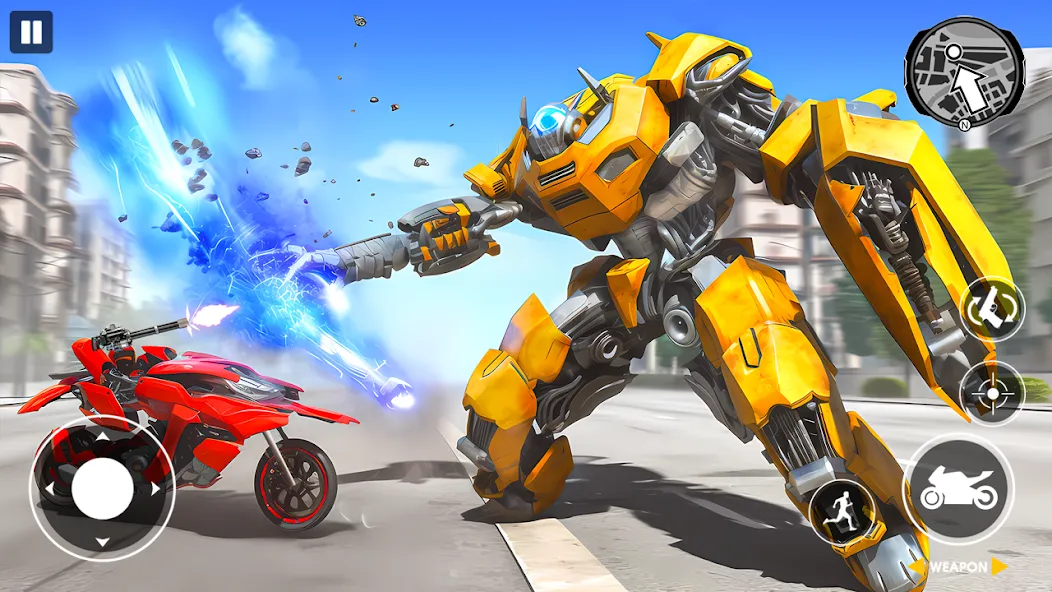 Real Robot Bike Transform Game [MOD: безлимитные деньги и все роботы] Screenshot 4