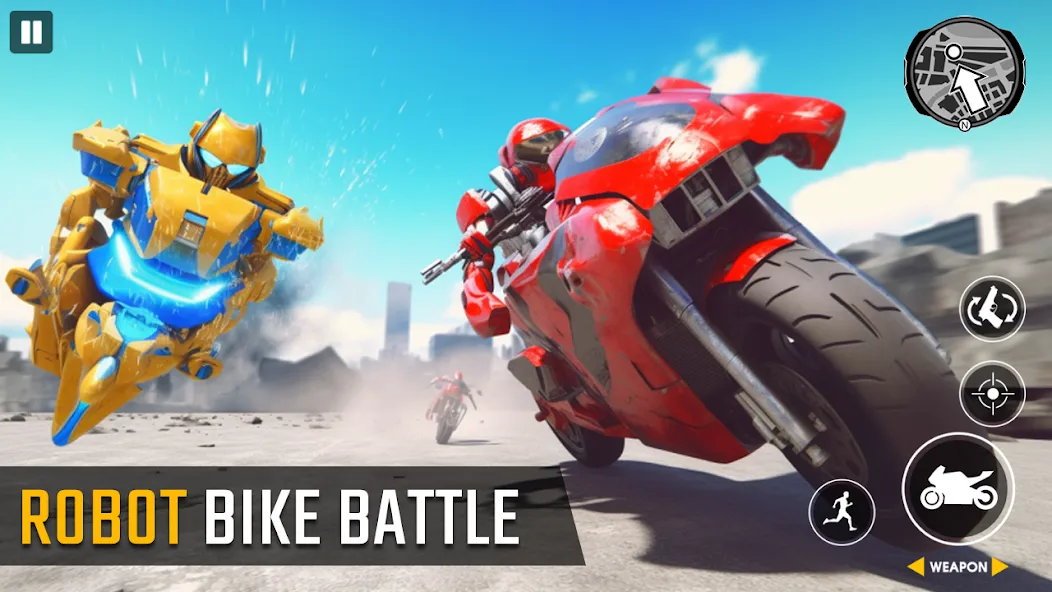 Real Robot Bike Transform Game [MOD: безлимитные деньги и все роботы] Screenshot 5