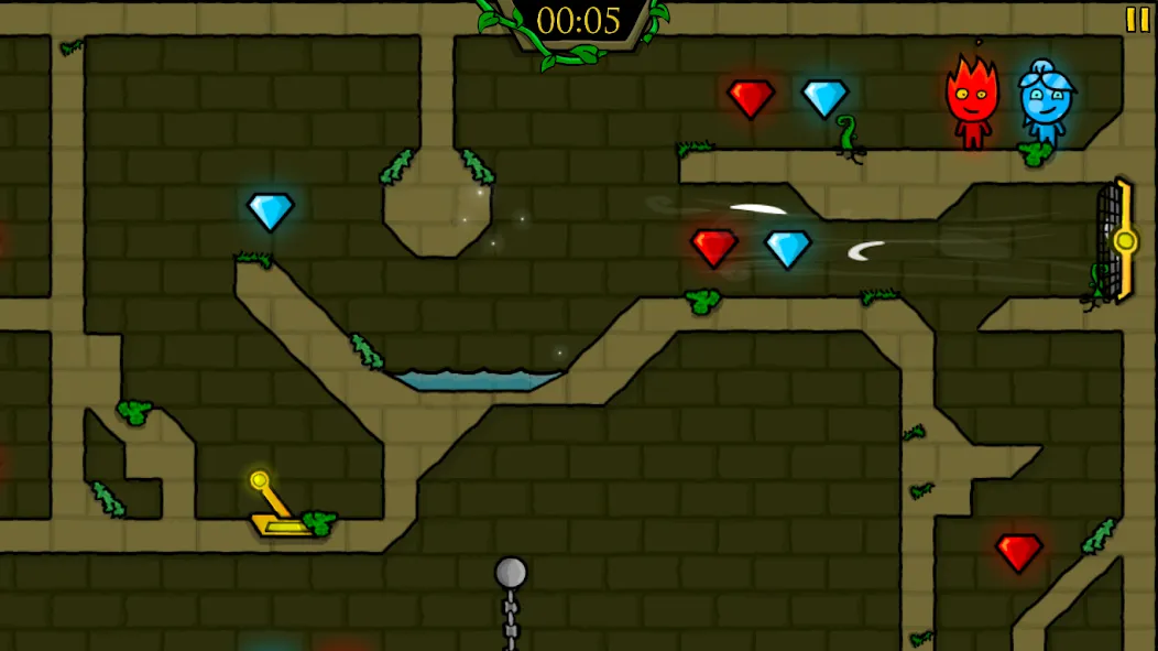Fireboy &amp; Watergirl: Forest [MOD: открыты все уровни и бессмертие] Screenshot 5