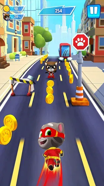 Talking Tom Hero Dash [MOD: безлимитные монеты и все герои] Screenshot 1