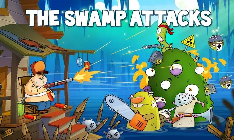 Swamp Attack [MOD: безлимитные монеты и усиленное оружие] Screenshot 1