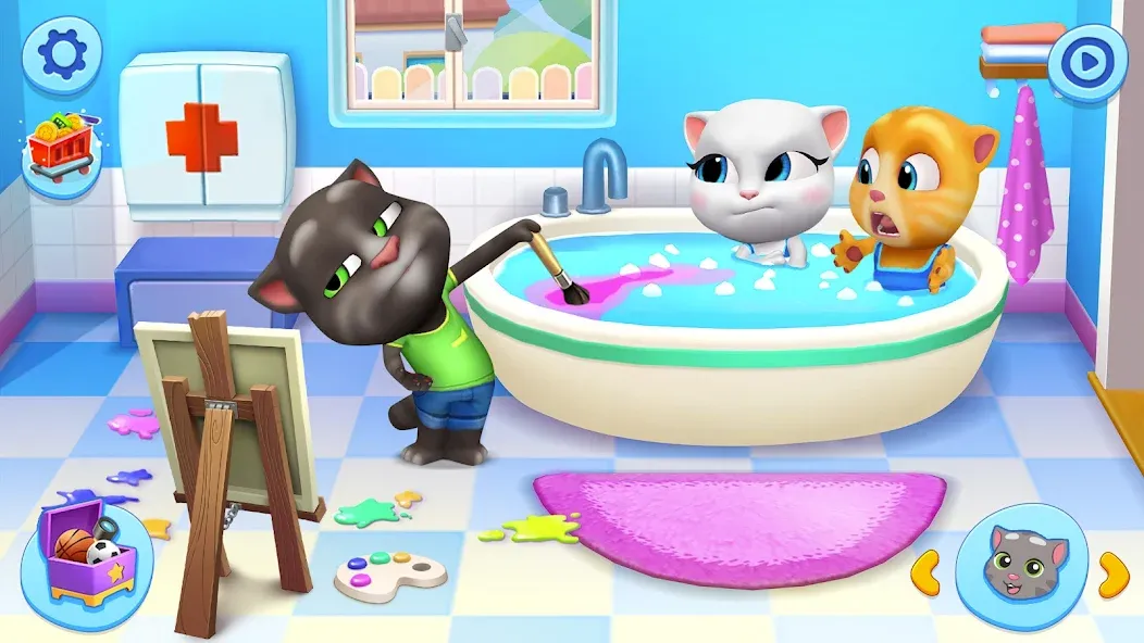 My Talking Tom Friends [MOD: безлимитные монеты и все персонажи] Screenshot 1