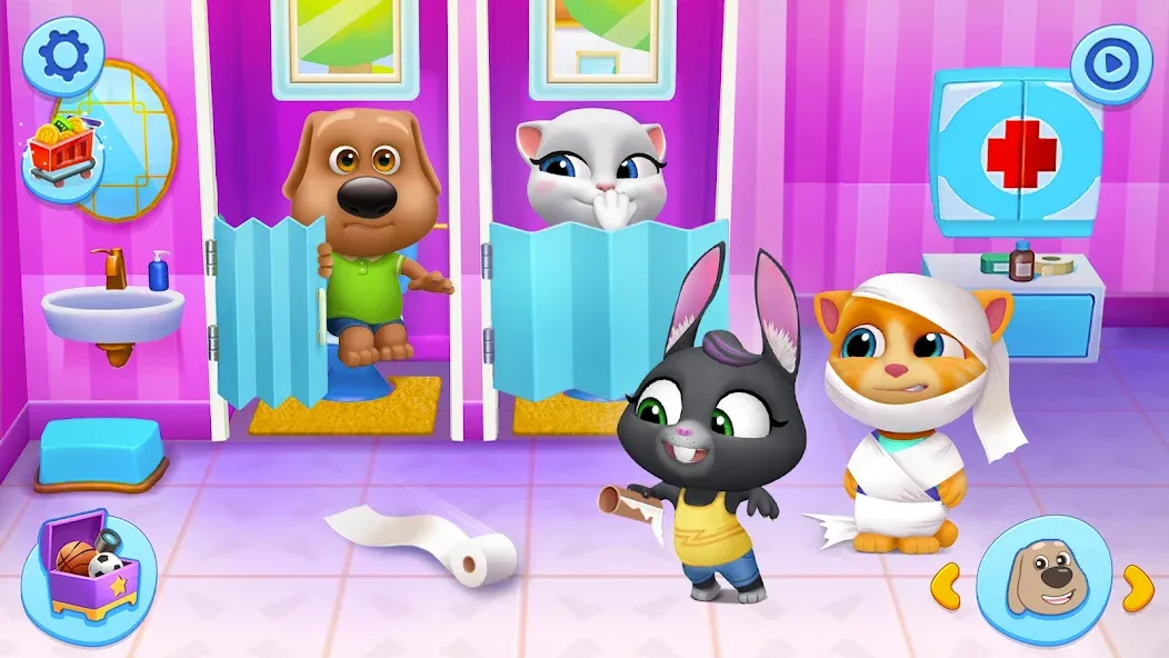 My Talking Tom Friends [MOD: безлимитные монеты и все персонажи] Screenshot 2
