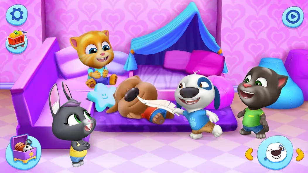 My Talking Tom Friends [MOD: безлимитные монеты и все персонажи] Screenshot 4