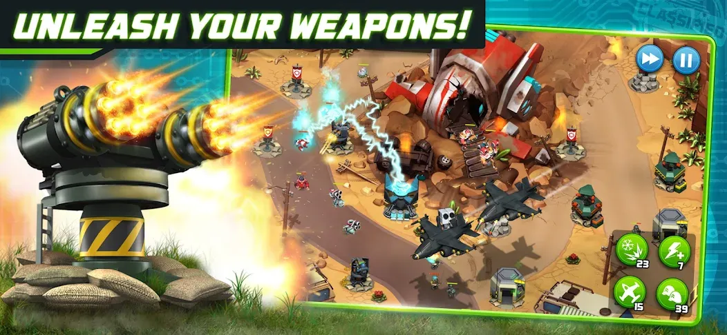 Alien Creeps - Tower Defense [MOD: безлимитные деньги и все уровни открыты] Screenshot 1