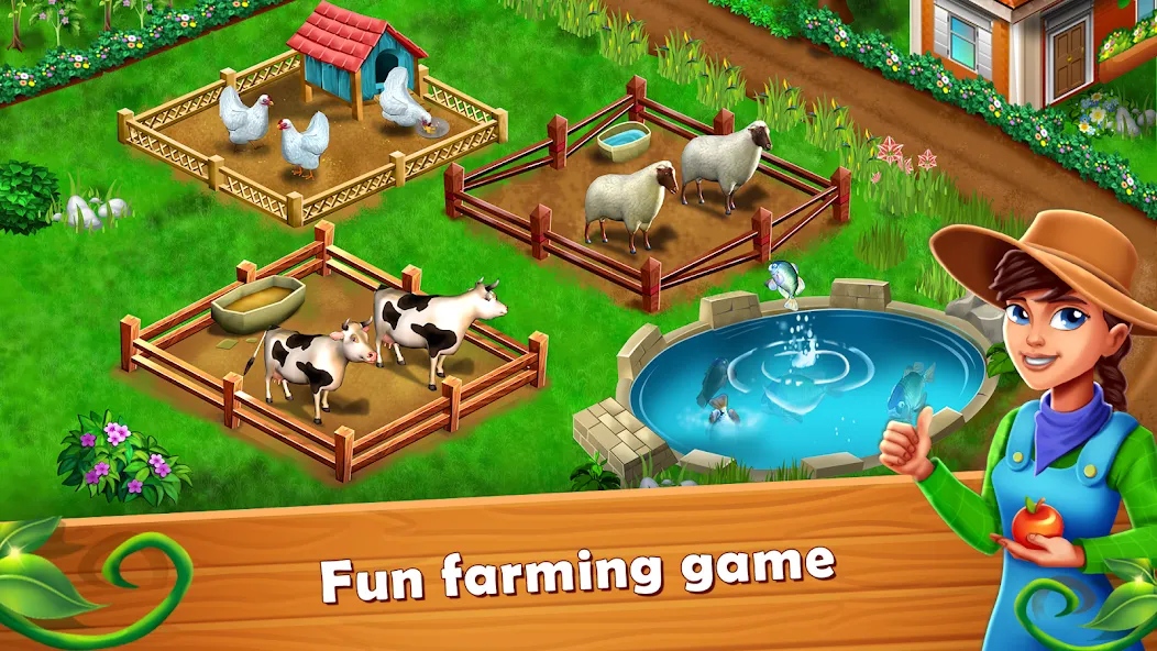 Farm Fest : Farming Games [MOD: безлимитные монеты и ресурсы] Screenshot 1