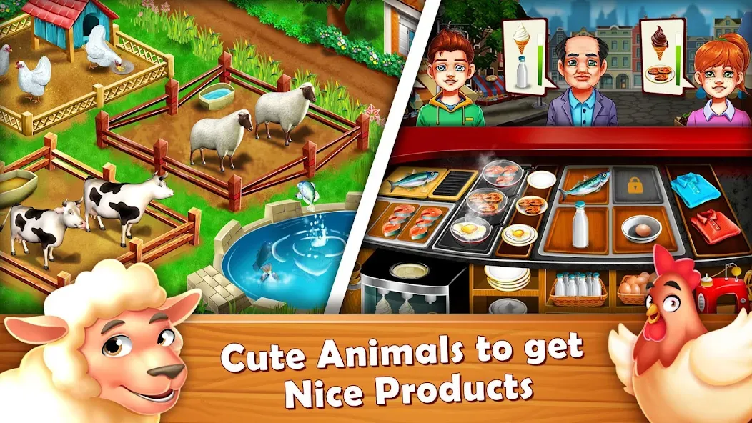 Farm Fest : Farming Games [MOD: безлимитные монеты и ресурсы] Screenshot 4
