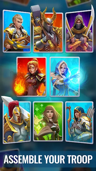 Raid &amp; Rush - Heroes idle RPG [MOD: безлимитные ресурсы и усиленные герои] Screenshot 1