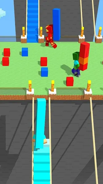 Craft Bridge Race [MOD: безлимитные ресурсы и быстрый бег] Screenshot 5