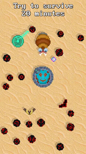 Magic Ball — 2D Survivor io [MOD: безлимитные деньги и усиленная магия] Screenshot 1