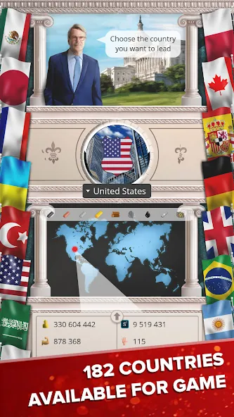 MA 1 – President Simulator [MOD: больше ресурсов и быстрый прогресс] Screenshot 5
