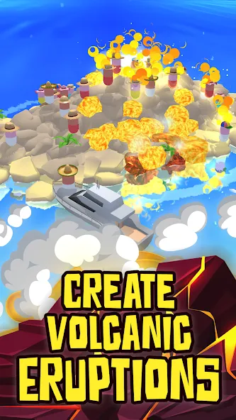 Volcano Island - Sim Game [MOD: безлимитные ресурсы и алмазы] Screenshot 1