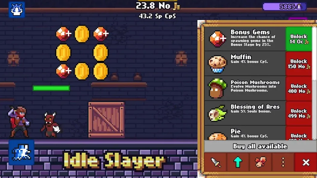 Idle Slayer [MOD: безлимитные ресурсы и быстрый прогресс] Screenshot 4