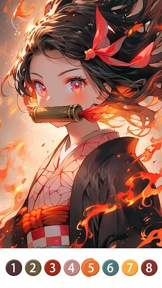 Painting Book - Anime Color [MOD: разблокированы все раскраски и функции] Screenshot 1