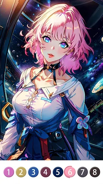 Painting Book - Anime Color [MOD: разблокированы все раскраски и функции] Screenshot 5