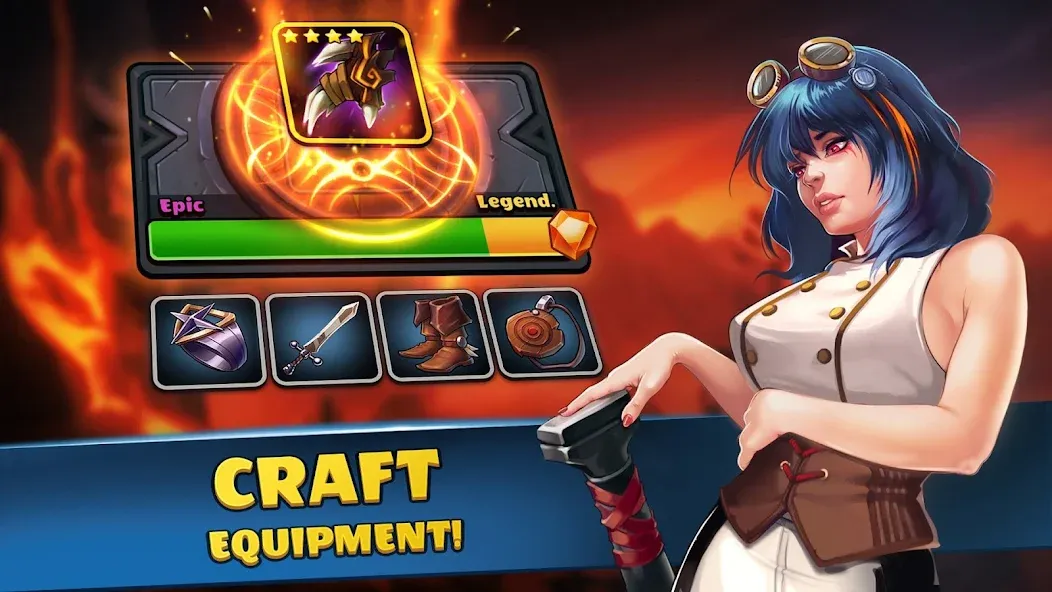 Auto Brawl Chess [MOD: неограниченные ресурсы и усиленные герои] Screenshot 2